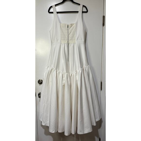 Alice + Olivia Diana Sleeveless Structured Midi Dress Off White 14 NWT Wedding - Picture 10 of 16